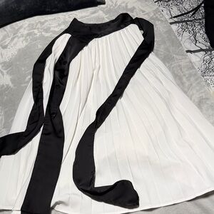 Louis Vuitton Black and White A-Line Skirt